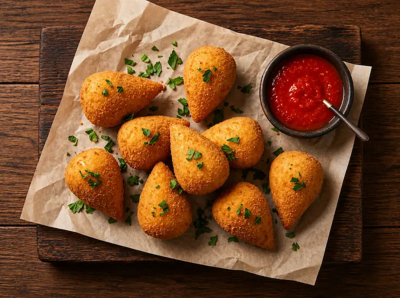 Coxinhas crocantes douradas na Air Fryer